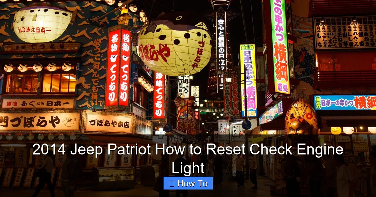 2014 Jeep Patriot How to Reset Check Engine Light