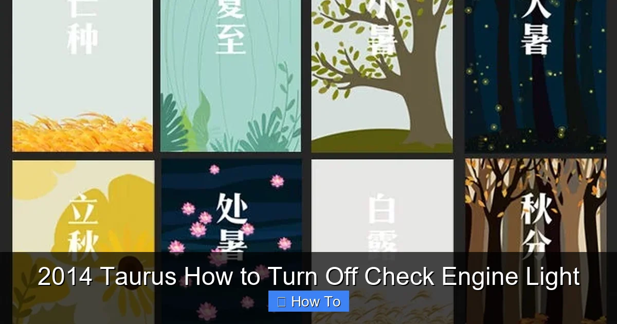 2014 Taurus How to Turn Off Check Engine Light