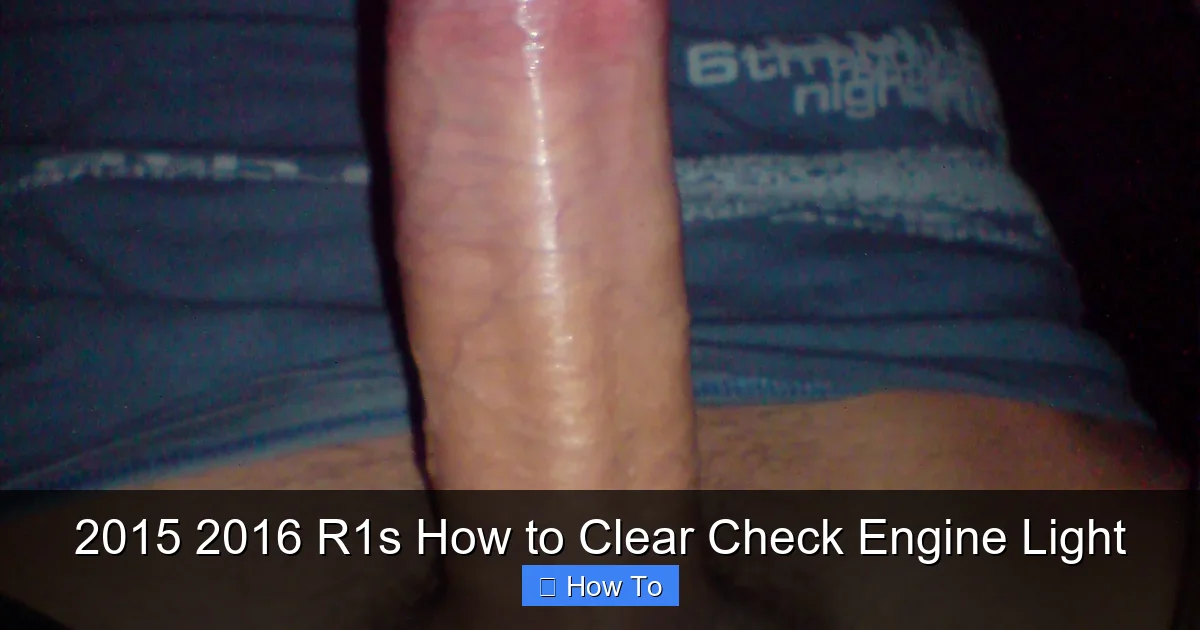 2015 2016 R1s How to Clear Check Engine Light