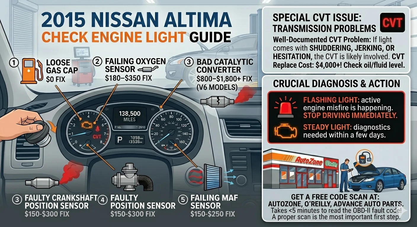 2015 nissan altima check engine light
