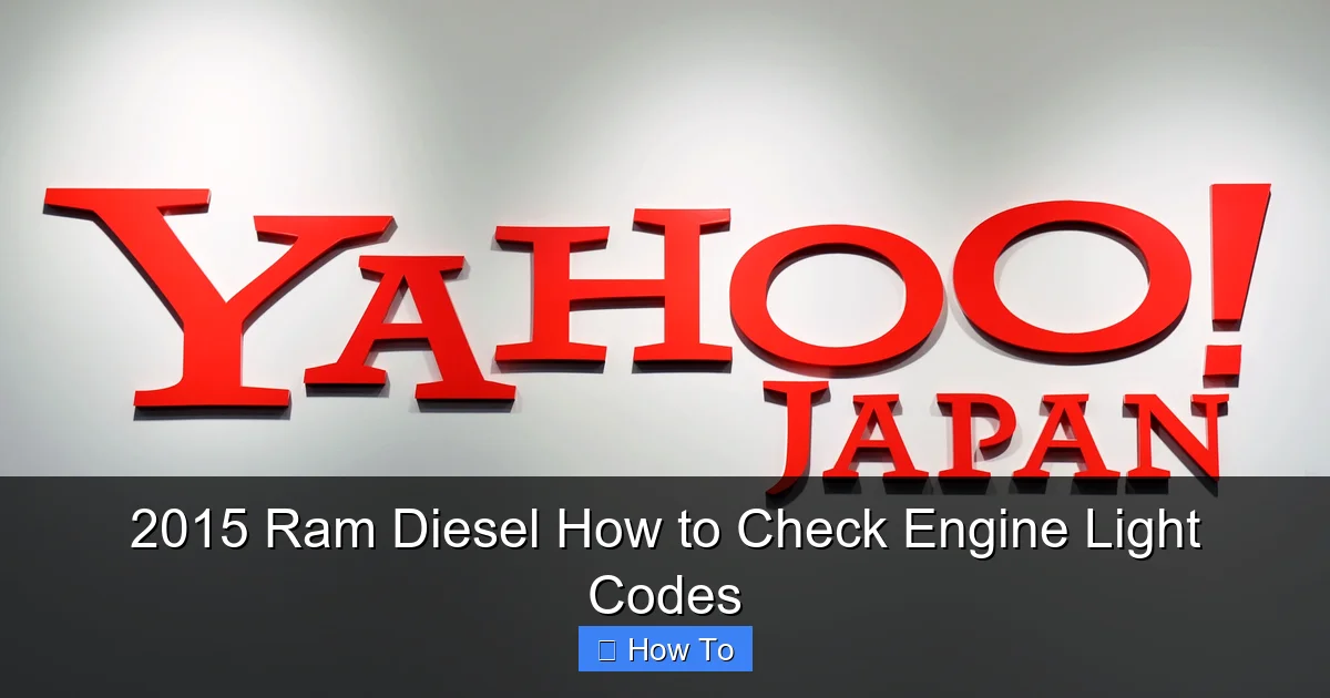 2015 Ram Diesel How to Check Engine Light Codes