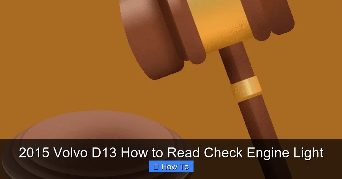 2015 Volvo D13 How to Read Check Engine Light