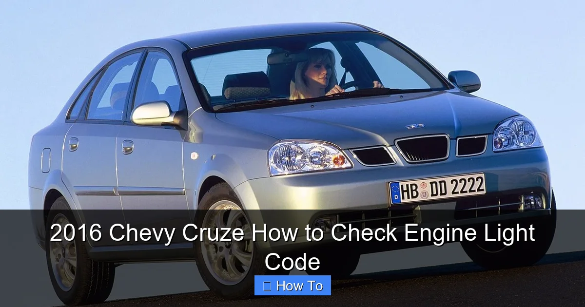 2016 Chevy Cruze How to Check Engine Light Code