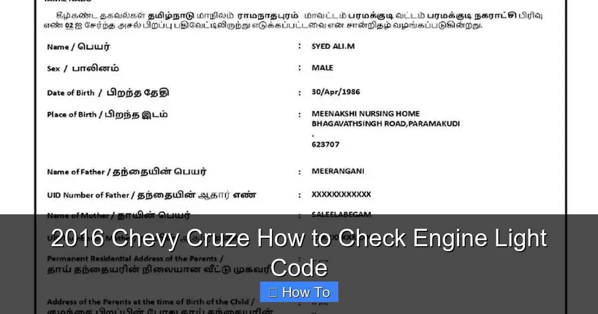 2016 Chevy Cruze How to Check Engine Light Code