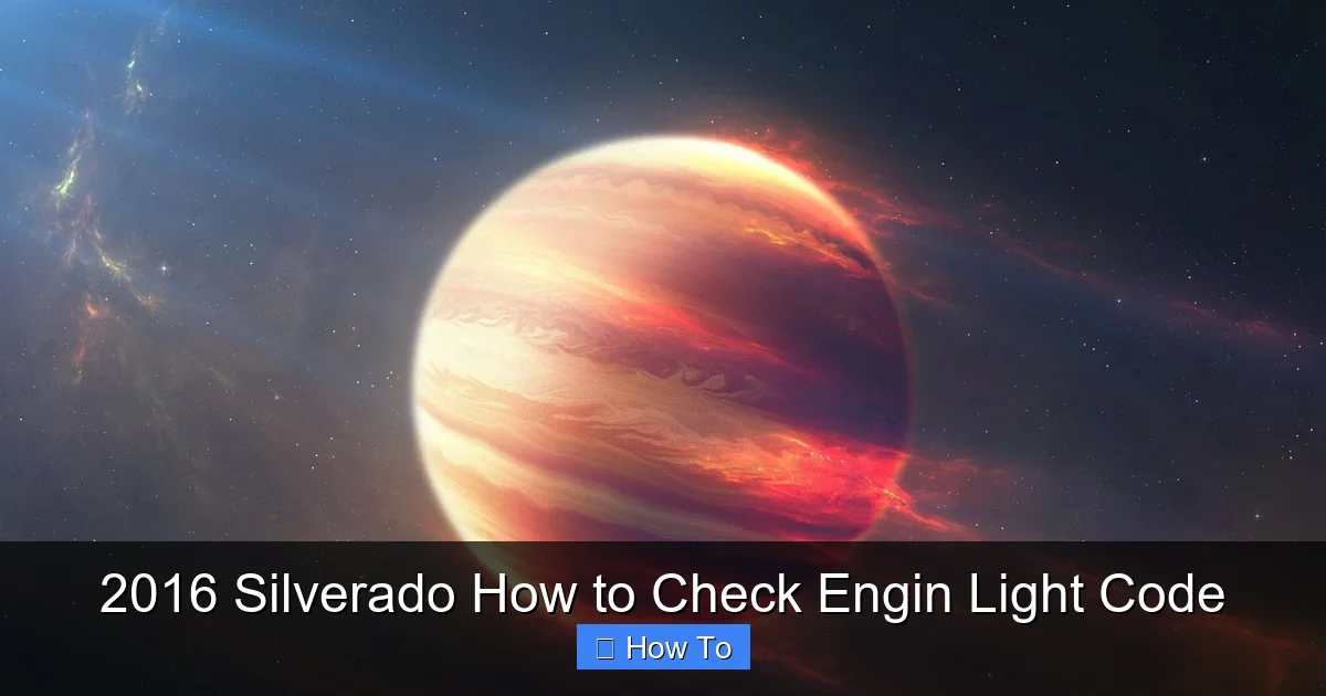 2016 Silverado How to Check Engin Light Code