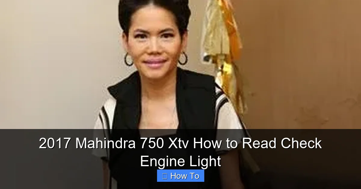 2017 Mahindra 750 Xtv How to Read Check Engine Light