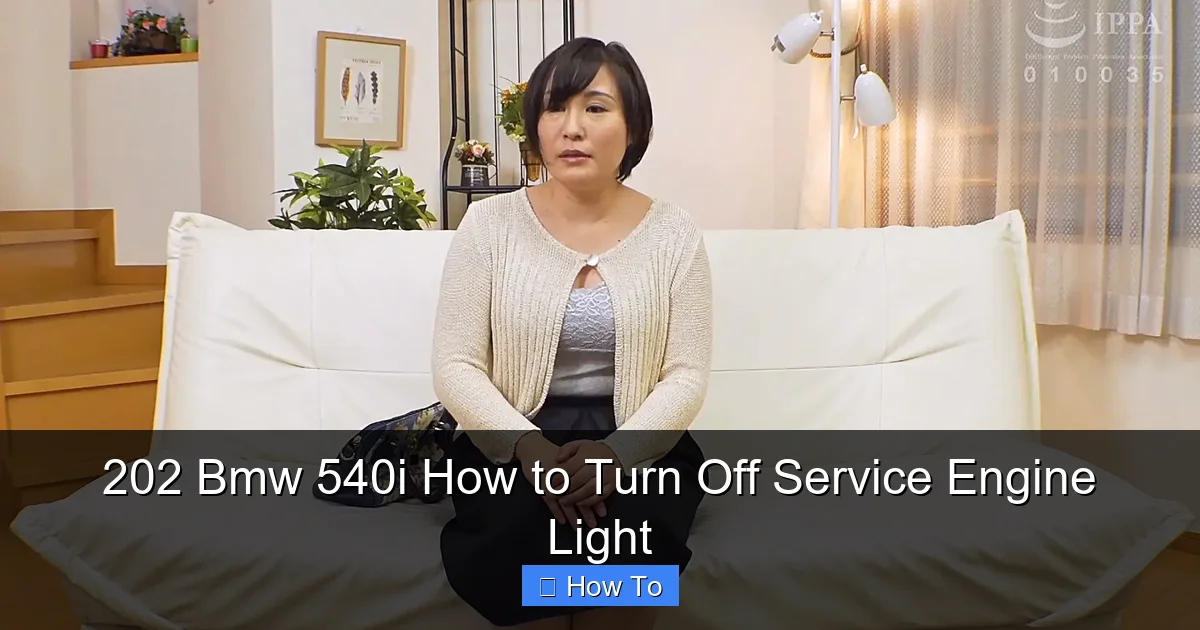 202 Bmw 540i How to Turn Off Service Engine Light