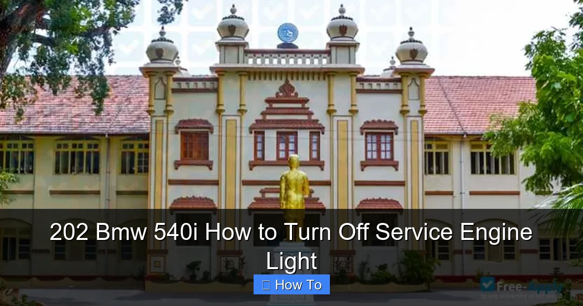 202 Bmw 540i How to Turn Off Service Engine Light
