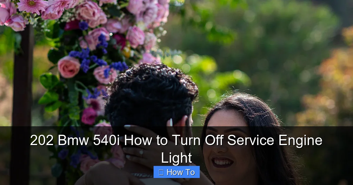 202 Bmw 540i How to Turn Off Service Engine Light