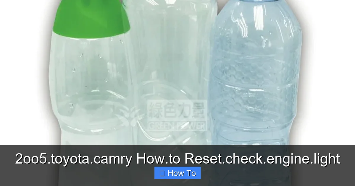 2oo5.toyota.camry How.to Reset.check.engine.light