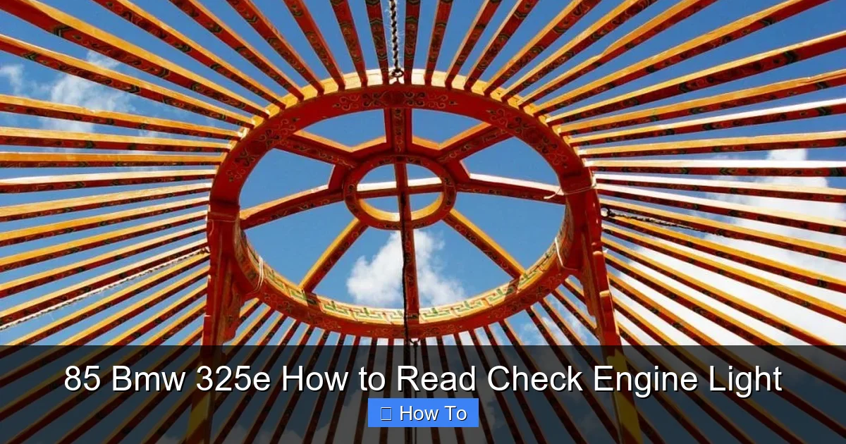 85 Bmw 325e How to Read Check Engine Light