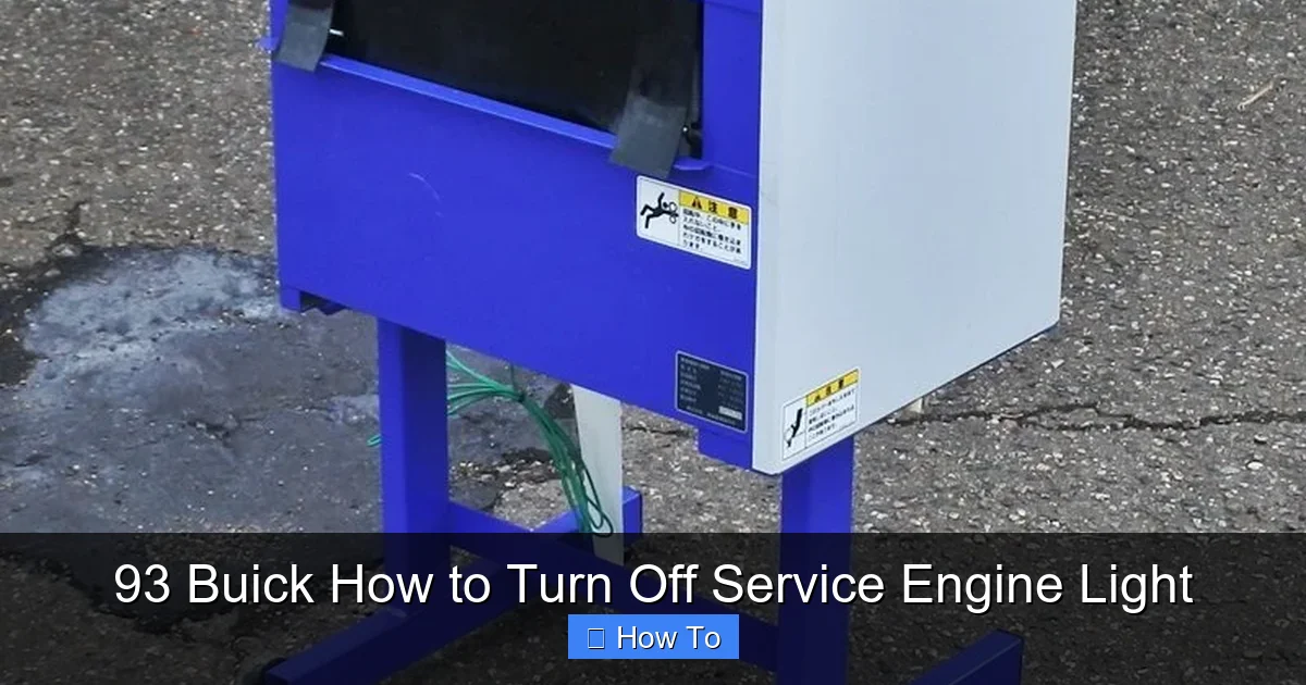 93 Buick How to Turn Off Service Engine Light