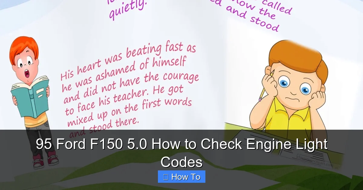 95 Ford F150 5.0 How to Check Engine Light Codes