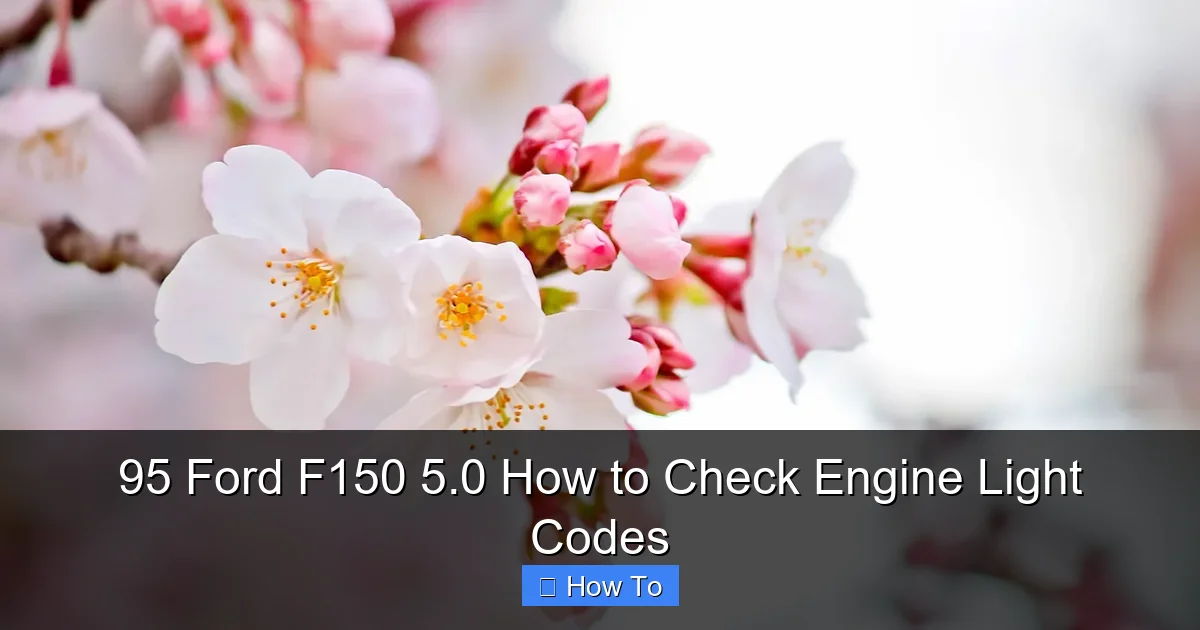 95 Ford F150 5.0 How to Check Engine Light Codes