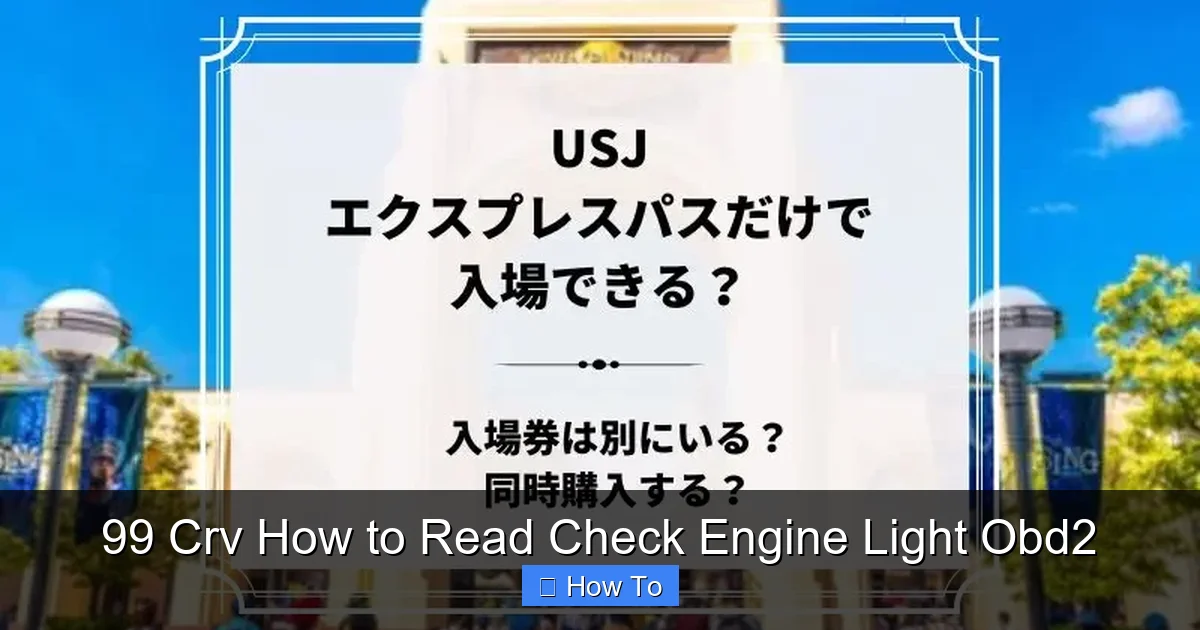 99 Crv How to Read Check Engine Light Obd2