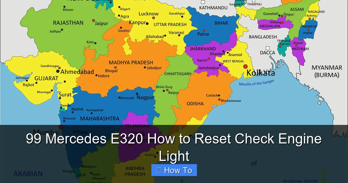 99 Mercedes E320 How to Reset Check Engine Light
