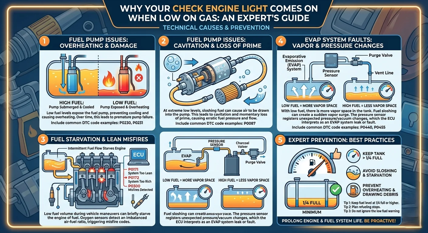 Why Your Check Engine Light Comes On When Low on Gas
