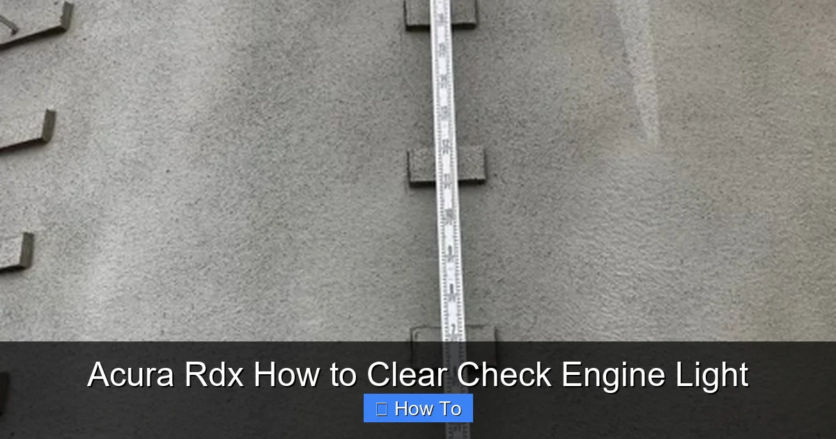 Acura Rdx How to Clear Check Engine Light