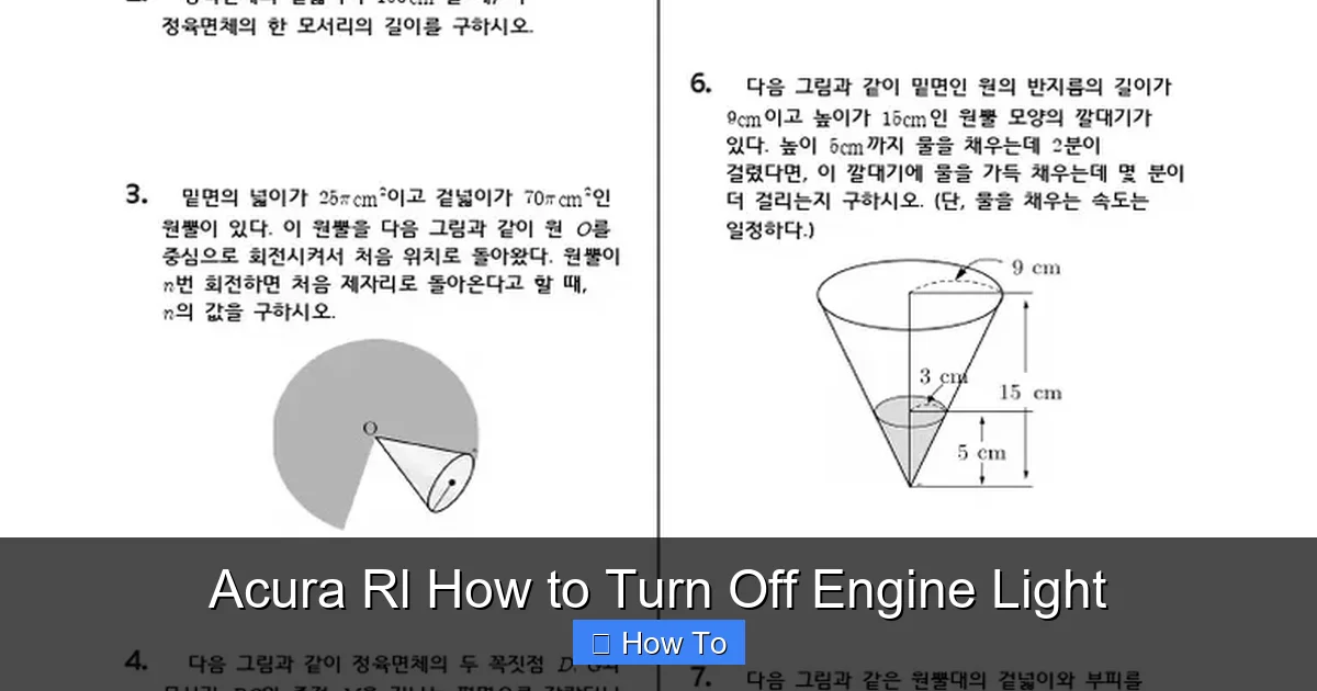 Acura Rl How to Turn Off Engine Light