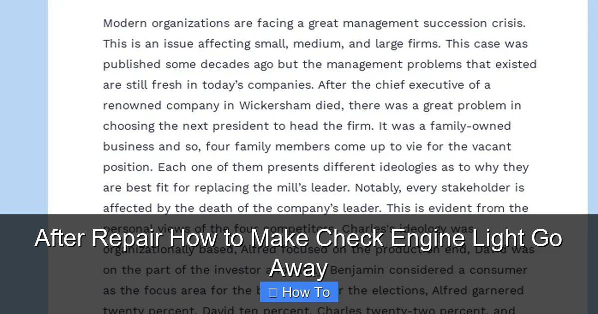After Repair How to Make Check Engine Light Go Away