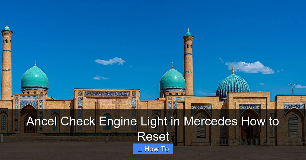 Ancel Check Engine Light in Mercedes How to Reset