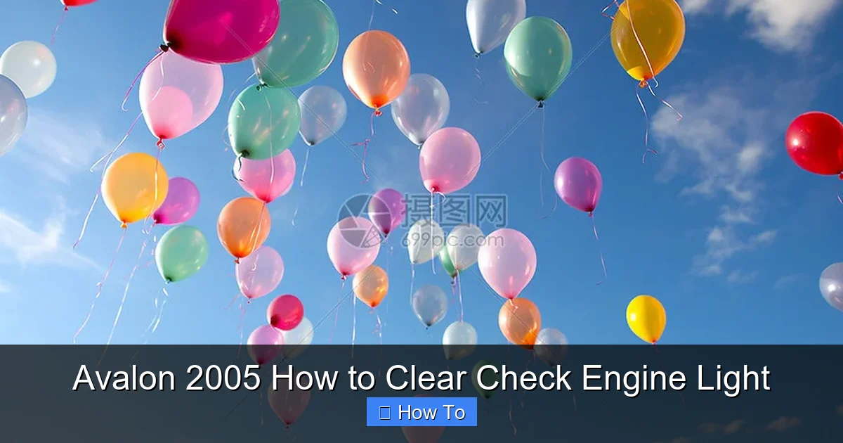 Avalon 2005 How to Clear Check Engine Light