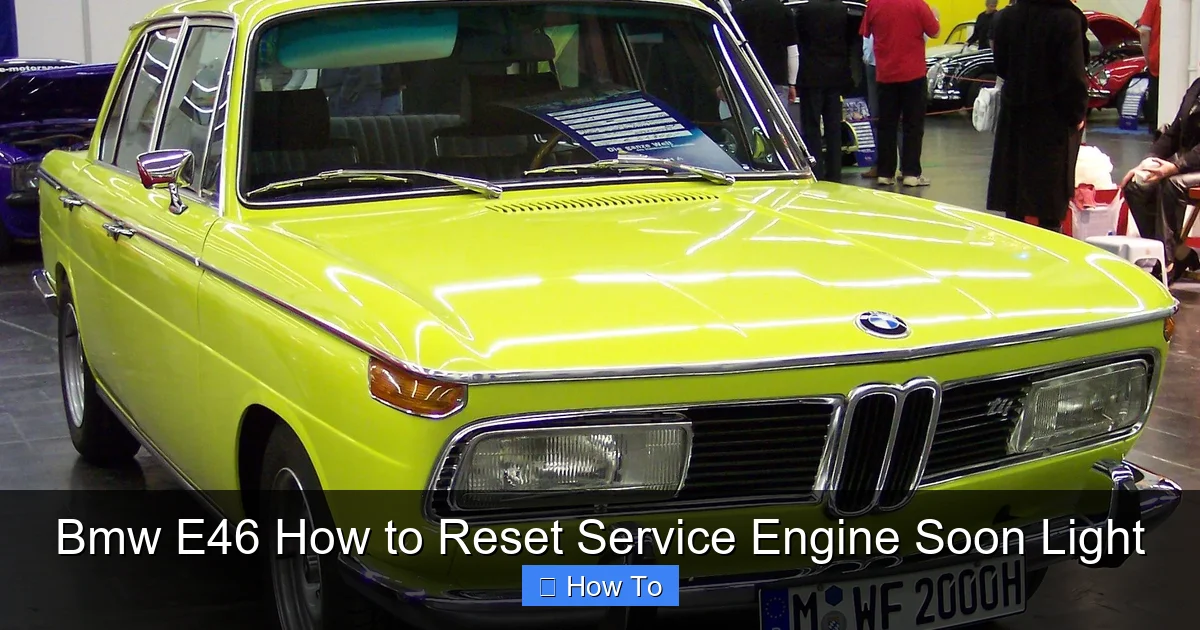 Bmw E46 How to Reset Service Engine Soon Light