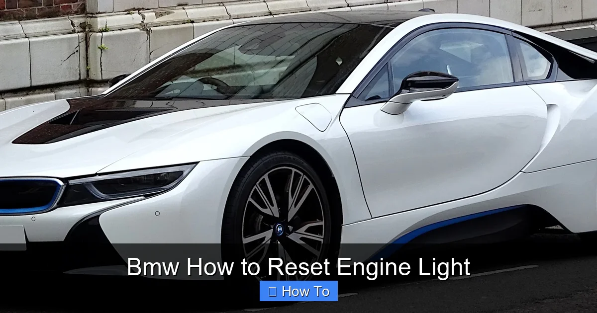Bmw How to Reset Engine Light