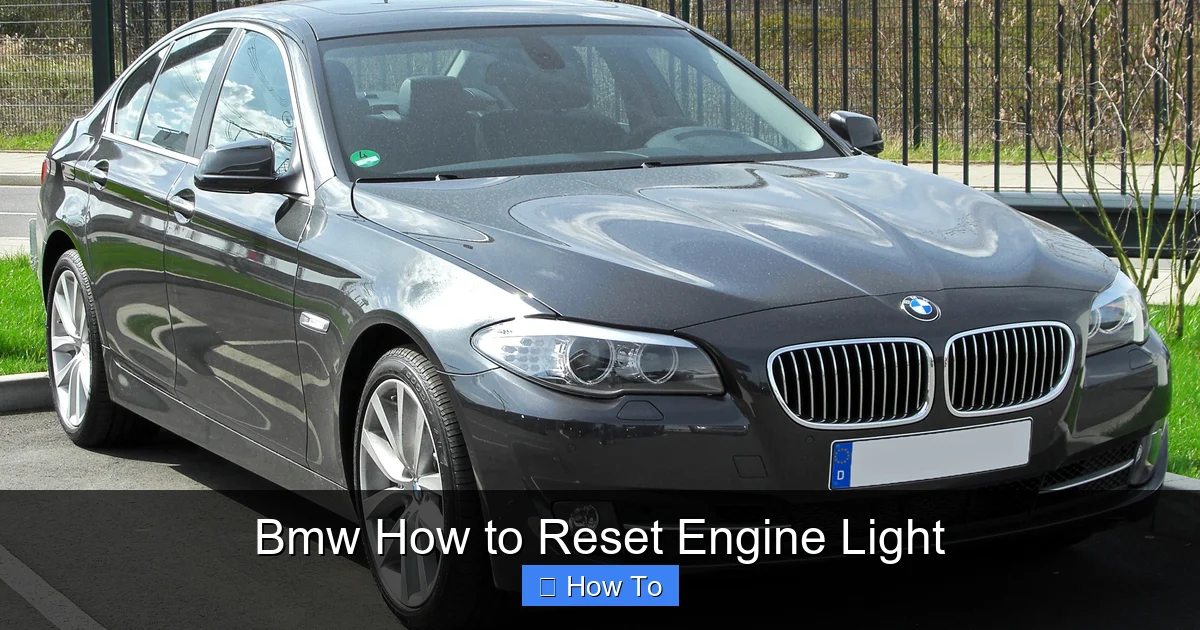 Bmw How to Reset Engine Light