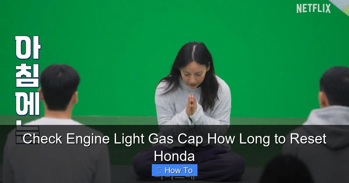 Check Engine Light Gas Cap How Long to Reset Honda