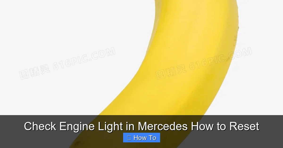 Check Engine Light in Mercedes How to Reset