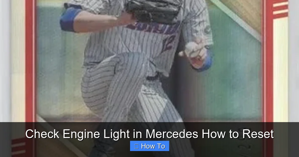 Check Engine Light in Mercedes How to Reset