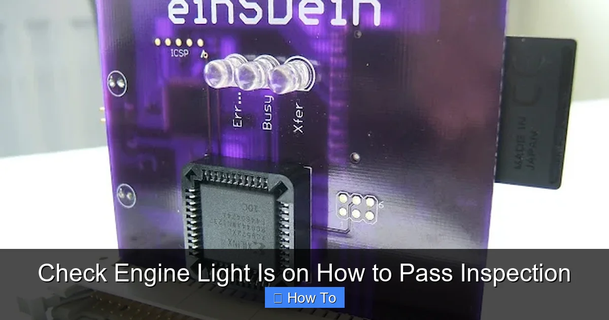 Check Engine Light Is on How to Pass Inspection