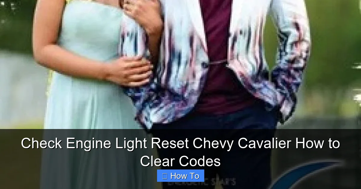 Check Engine Light Reset Chevy Cavalier How to Clear Codes