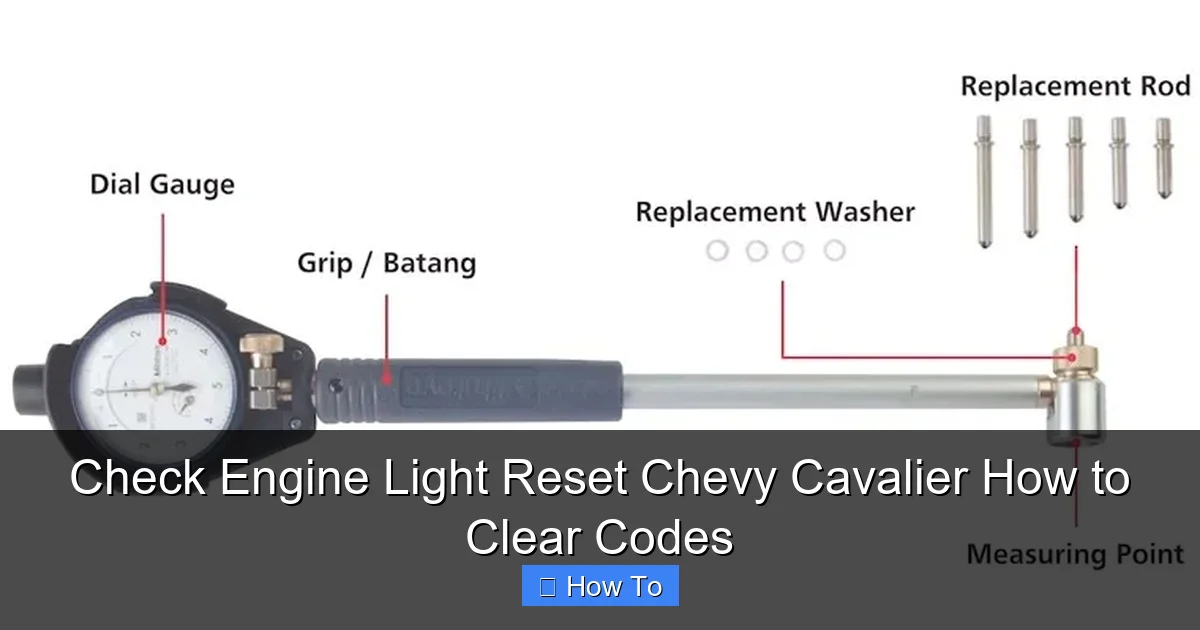 Check Engine Light Reset Chevy Cavalier How to Clear Codes