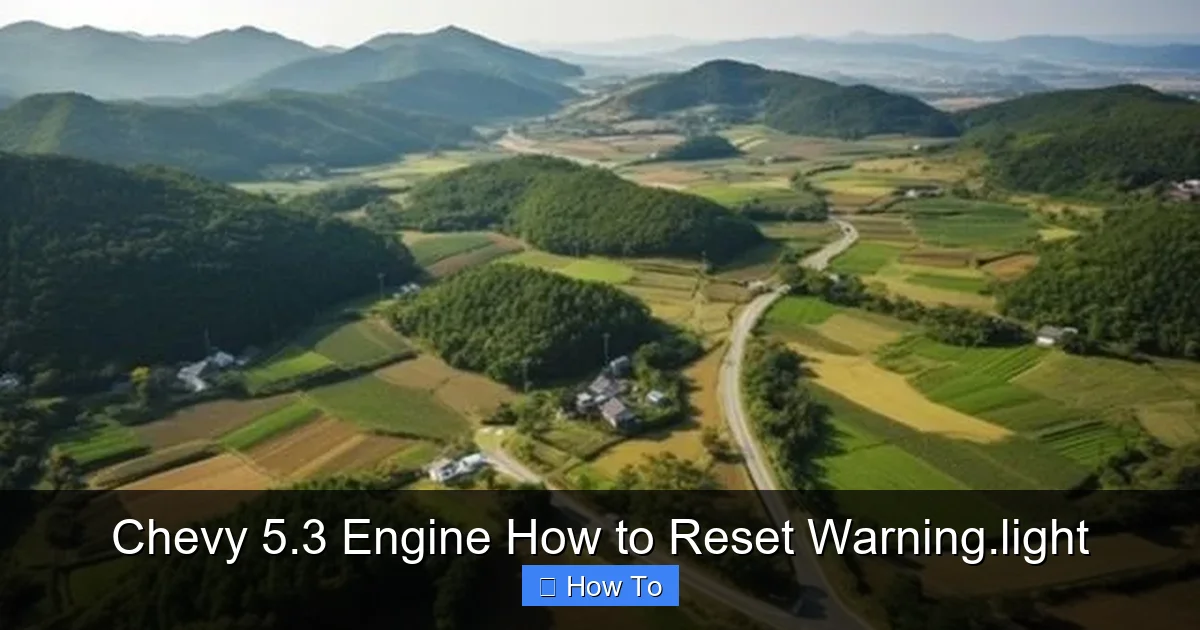 Chevy 5.3 Engine How to Reset Warning.light