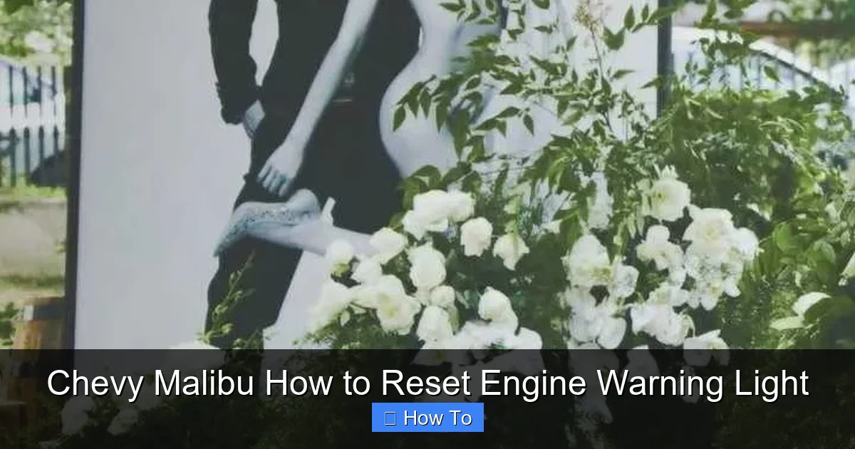 Chevy Malibu How to Reset Engine Warning Light