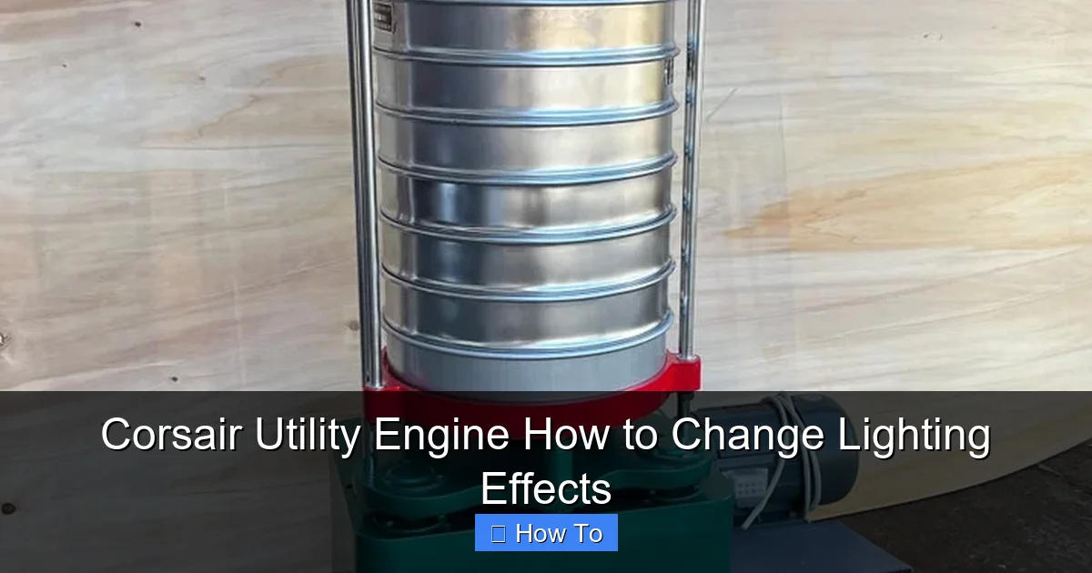 Corsair Utility Engine How to Change Lighting Effects