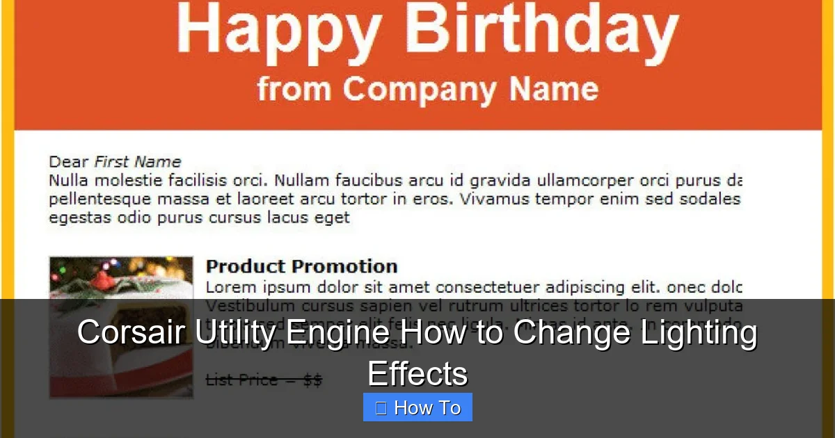 Corsair Utility Engine How to Change Lighting Effects