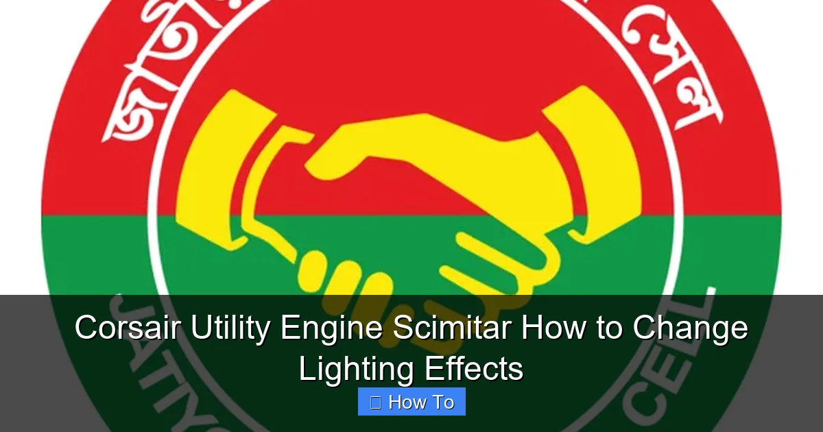 Corsair Utility Engine Scimitar How to Change Lighting Effects