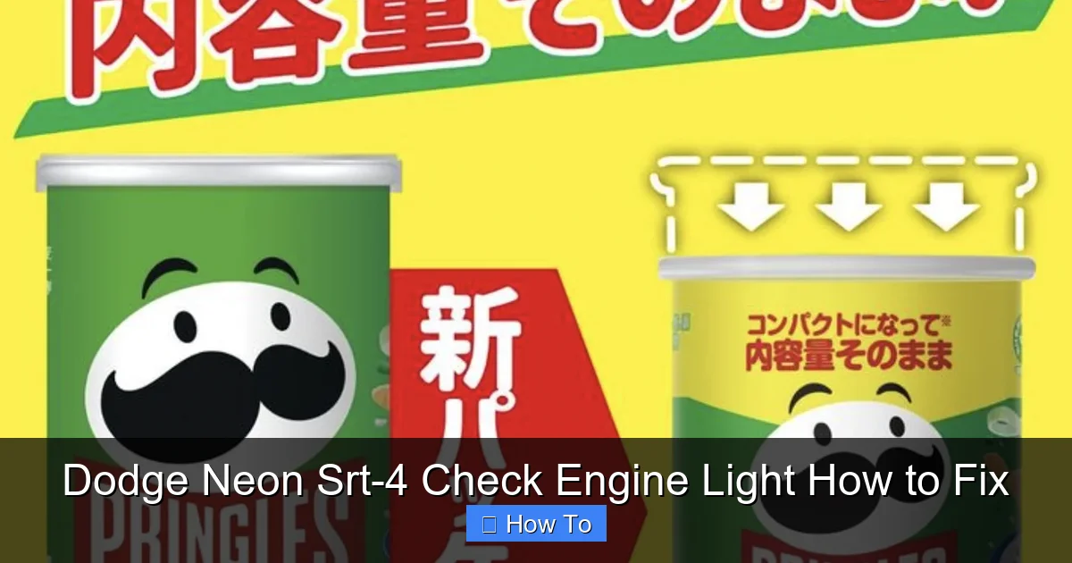 Dodge Neon Srt-4 Check Engine Light How to Fix