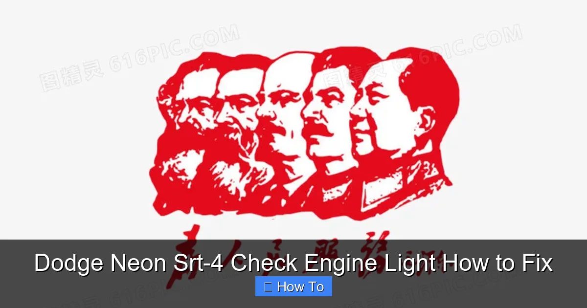 Dodge Neon Srt-4 Check Engine Light How to Fix