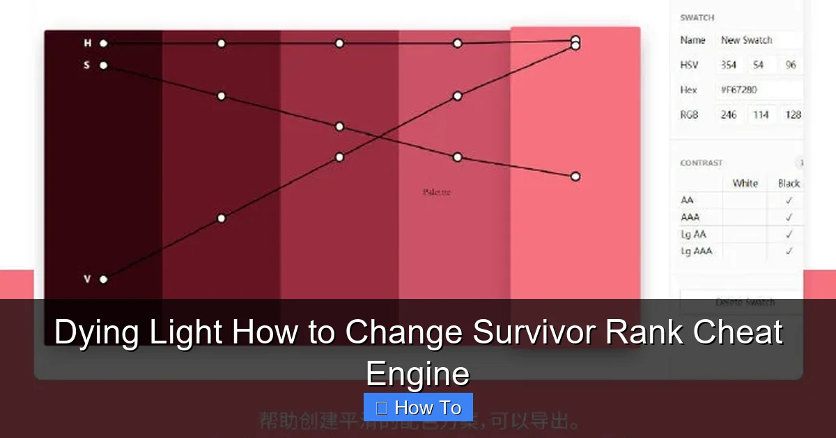 Dying Light How to Change Survivor Rank Cheat Engine