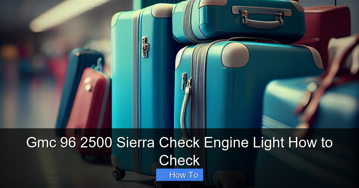 Gmc 96 2500 Sierra Check Engine Light How to Check