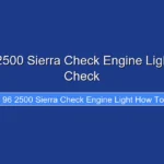 Gmc 96 2500 Sierra Check Engine Light How to Check