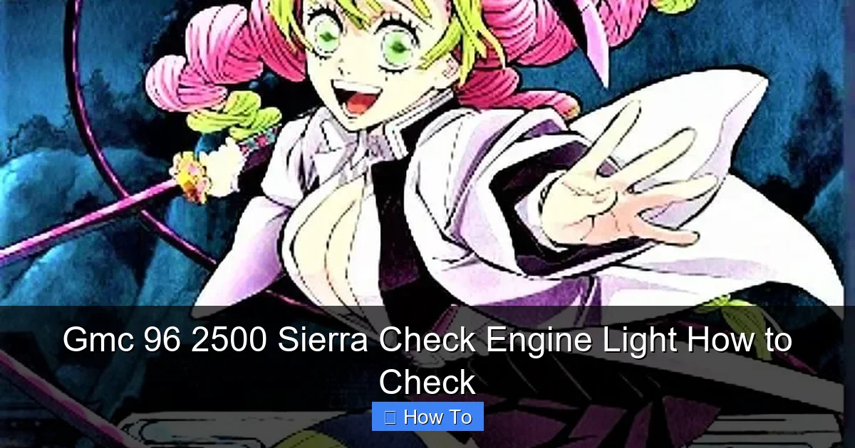 Gmc 96 2500 Sierra Check Engine Light How to Check