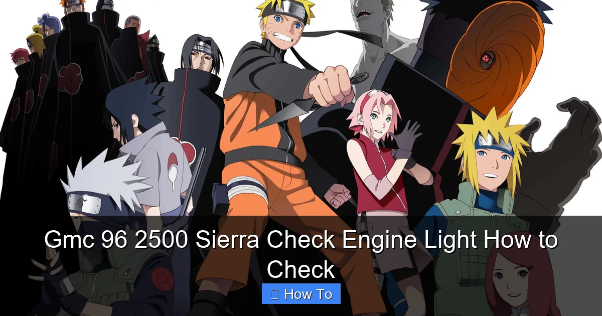 Gmc 96 2500 Sierra Check Engine Light How to Check