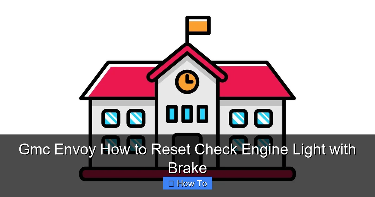 Gmc Envoy How to Reset Check Engine Light with Brake