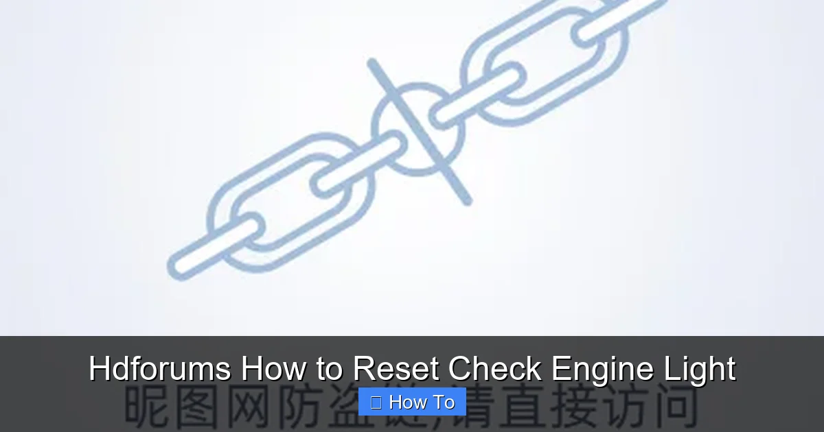 Hdforums How to Reset Check Engine Light