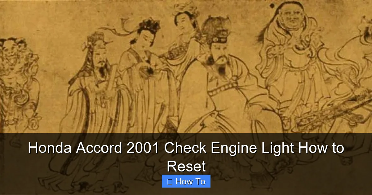 Honda Accord 2001 Check Engine Light How to Reset